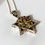 Thumbnail: Star of David Pendant, 925 sterling silver with 9K gold tree inside, with stones