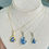 Thumbnail: Silver/Gold Plated Heart pendant with real dried blue wthite flowers from the Holy Land