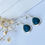 Thumbnail: Set of Eilat Stone Pendant and Earrings, 925 sterling silver with a chain