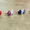 Thumbnail: Heart silver/gold plated stud handmade earrings with real and dried flowers