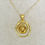 Thumbnail: Silver sterling 925/Gold Plated Spiral necklace, with a chain and dried flowers