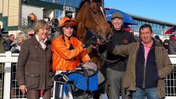 In the winners enclosure with Romancero Le Dun at Exeter