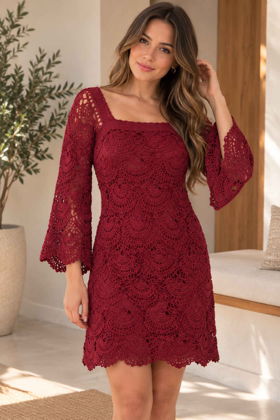 Vestido Grace vinho 2