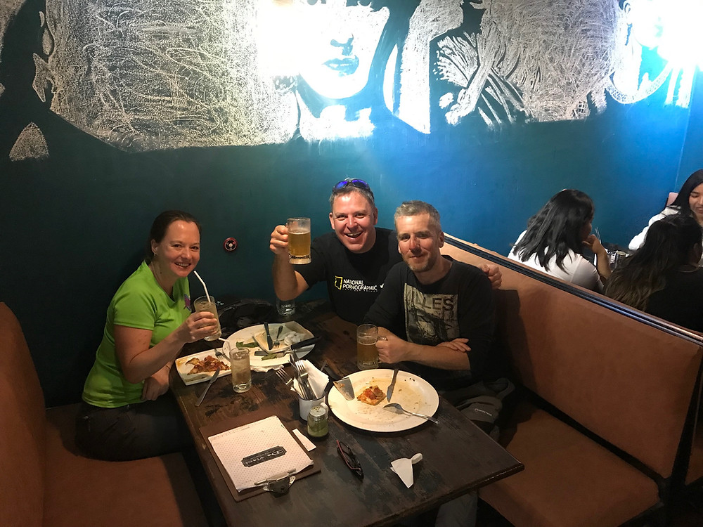 Suzie, Kelvin and Pete at Da Vinci Pizza restaurant - Picture by AvVida.co.uk