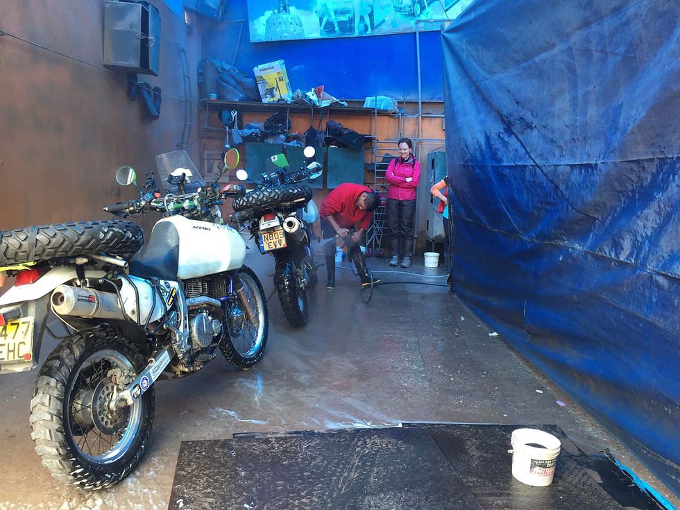 Bike washing time - Picture by Kelvin Prevett