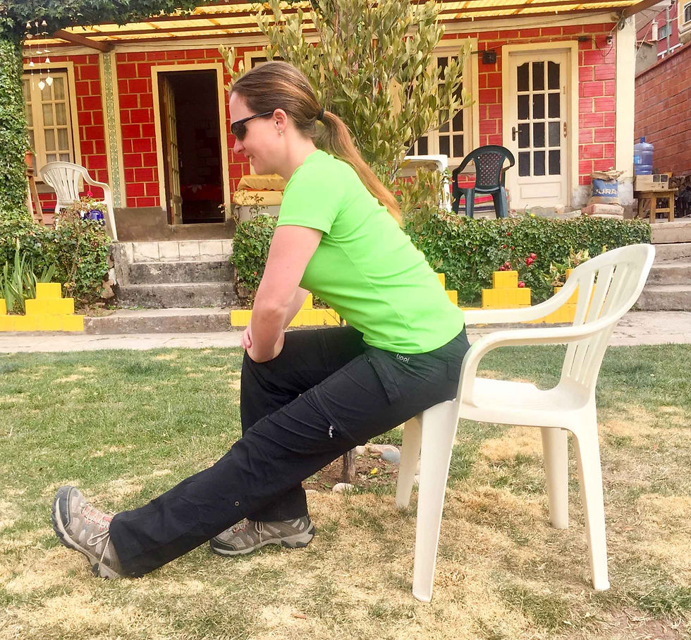 Seated Hamstring stretch. AvVida.co.uk - Suzie Says...