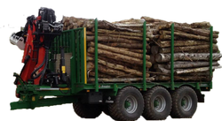 Timber Trailer fitted with Crane