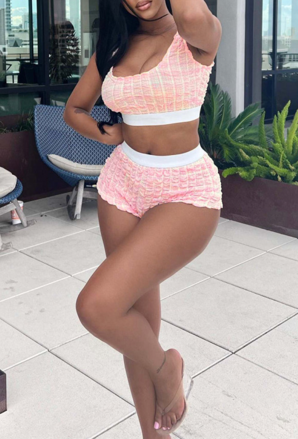 Soft Energy Pink Shorts Set