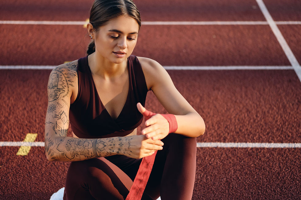 beautiful-sporty-girl-with-tattooed-hand-sportswear-dreamily-wrapping-red-boxing-bandage-h