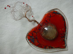 Coeur en verre atelier Verre-Mer