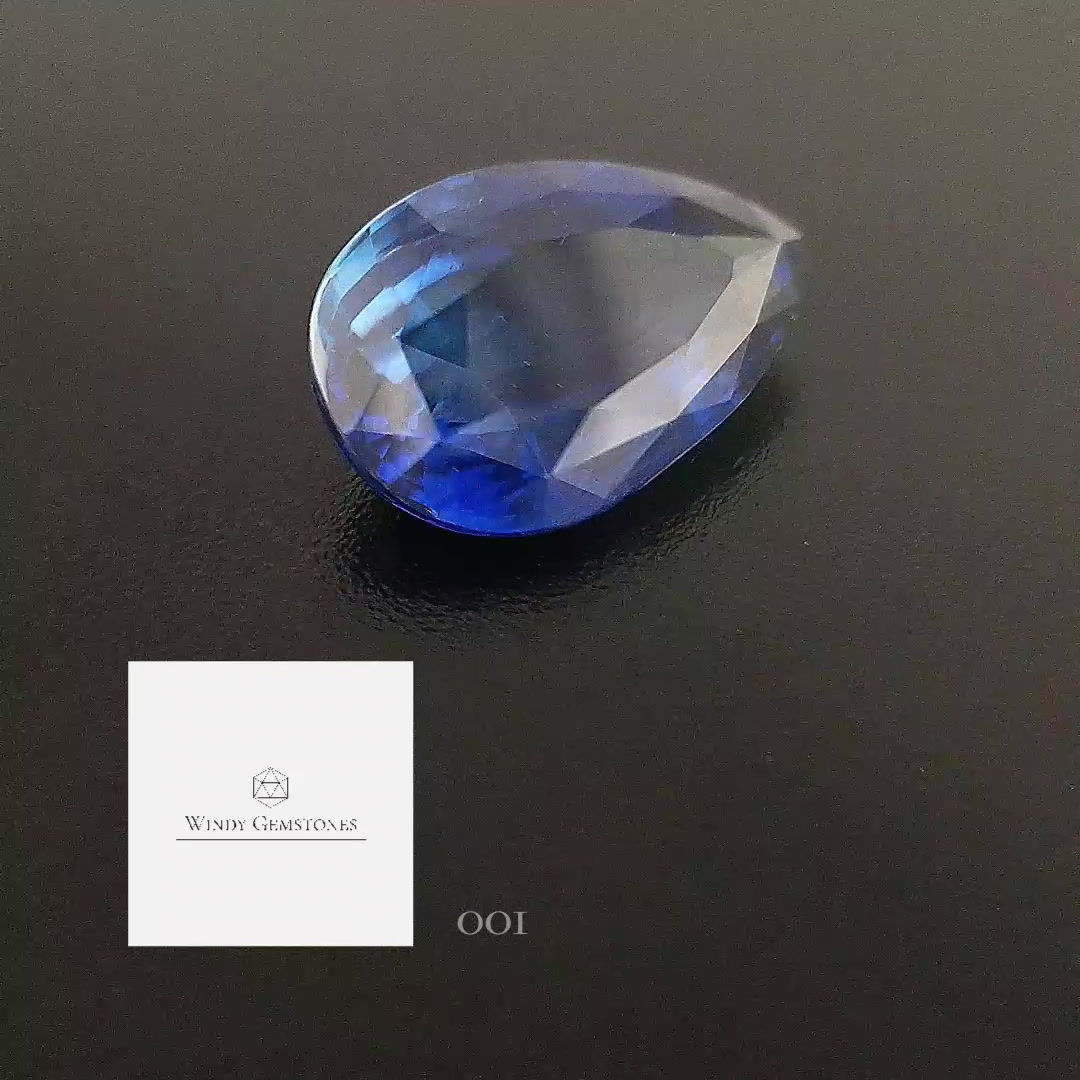 Blue Sapphire 2.41ct Pear Cut