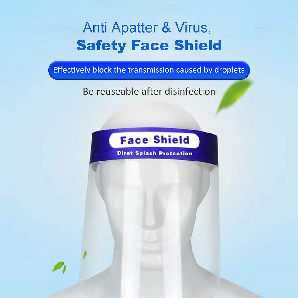 थंबनेल: 10PC FullFace Shield,Anti Fog Splash Breathable Visor With Protect Clear Film