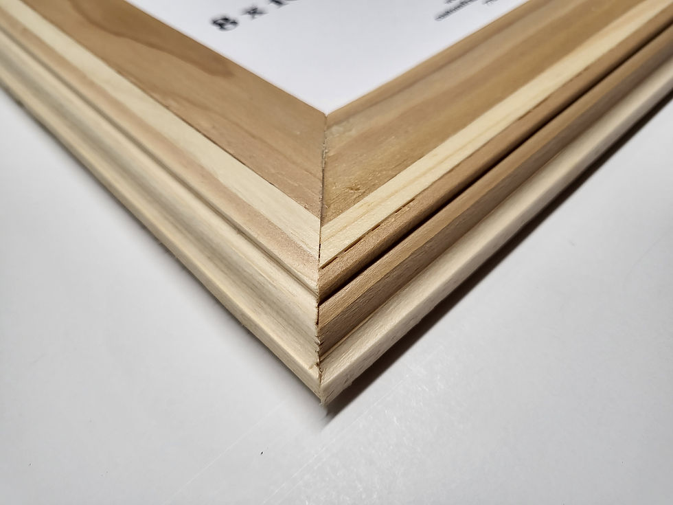 Thumbnail: 8 x 10, Cedar Picture Frame with Pine Inlay, Solid Wood, Handmade, Scrap Wood