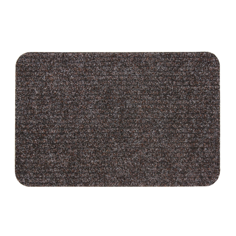 Brown Delta Ribbed Lightweight Indoor Entrance Door Mat 40x60cm