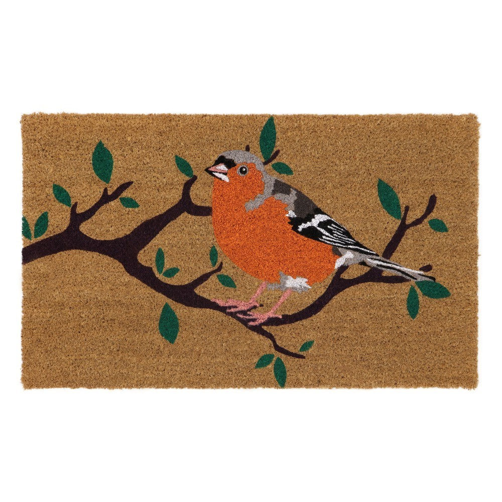 Bird Eco-Friendly Placement Themed Latex Backed Coir Door Mat 45x75cm