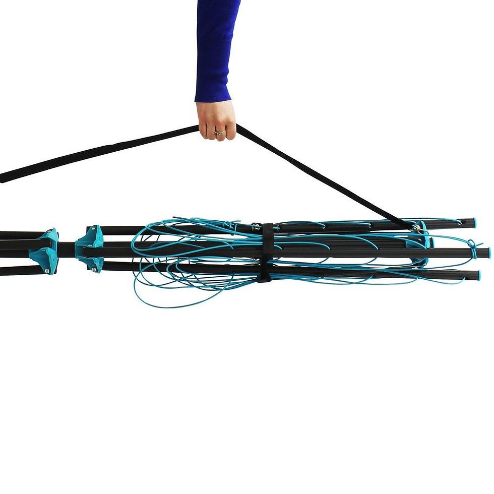 Thumbnail: Compact Portable 3 Arm Free Standing Rotary Clothes Airer