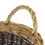 Thumbnail: Round Two Tone Willow Log Storage Basket With Loop Willow Handles 50x40cm