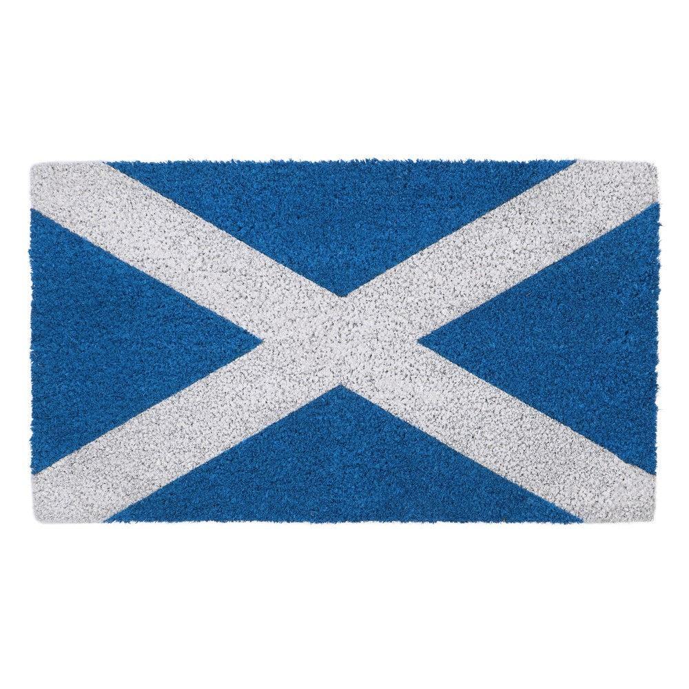 Eco-Friendly Scottish Flag Latex Backed Coir Entrance Door Mat