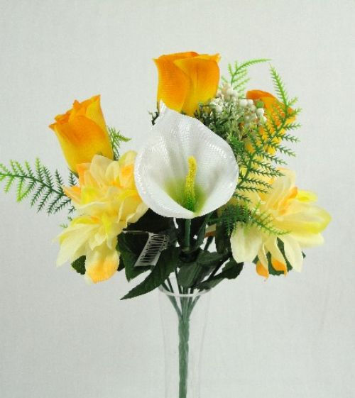 Thumbnail: Calla Rose Bud Dahlia Artificial Bunch