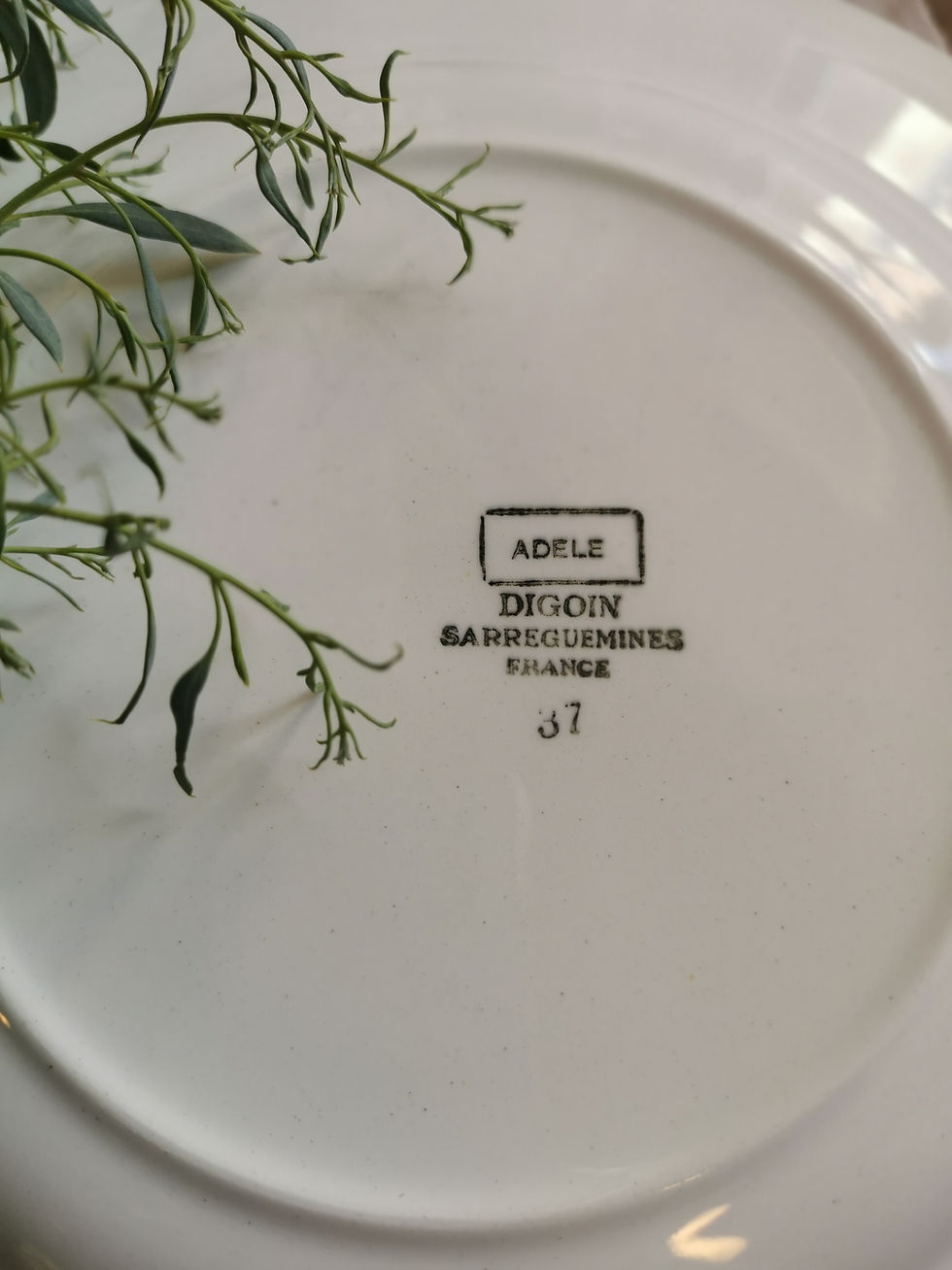 Miniature : Lot de 8 assiettes plates Digoin Sarreguemines modèle Adèle