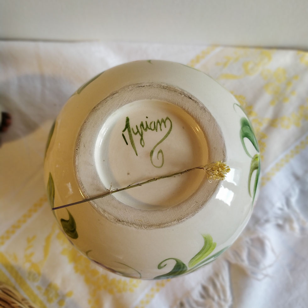 Miniature : Vase rond décor fleurs