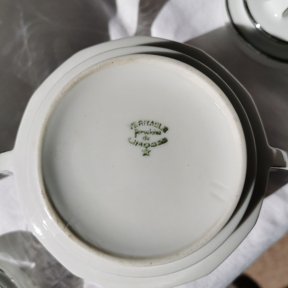 Miniature : Théière ou cafetière avec son sucrier Art Déco