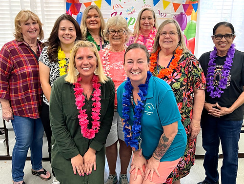 Hummingbird preschool staff celebrating together.