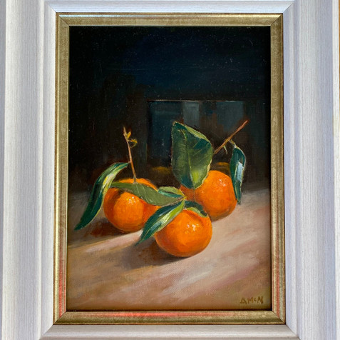 Three Mandarins and a vase