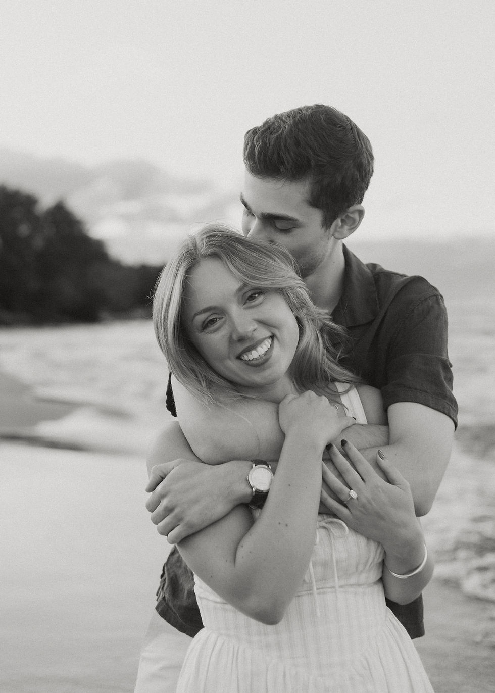 Lighthouse beach engagement session by morgan reed photography in chicago