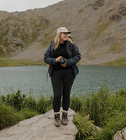 photo of Morgan reed photography during an elopement in alaska shot documentary style