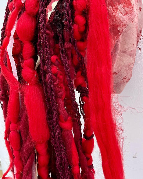 Close up of hanging piece