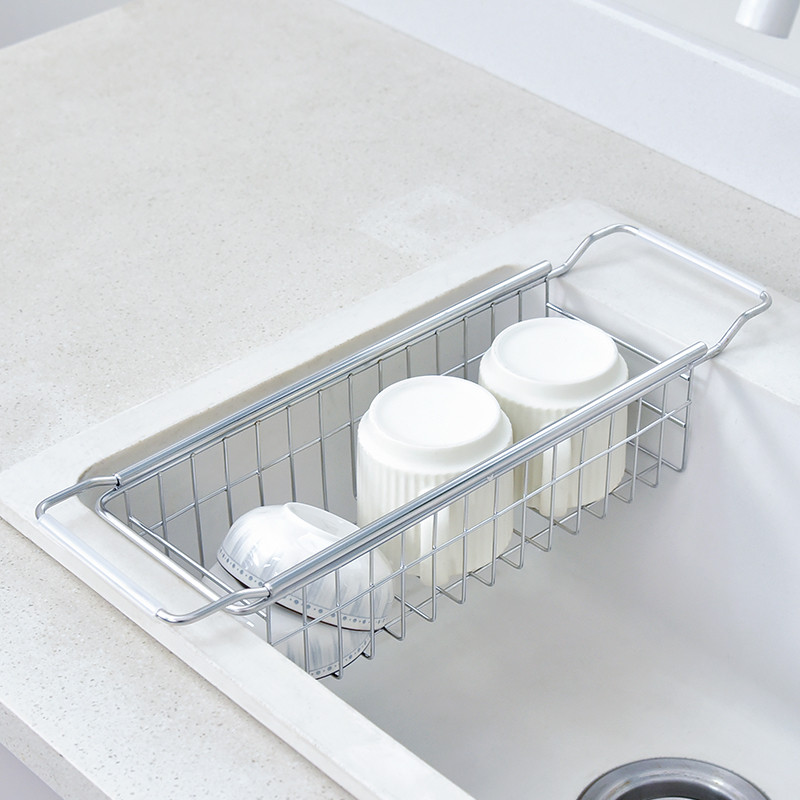 Expandable dish rack for compact kitchen spaces