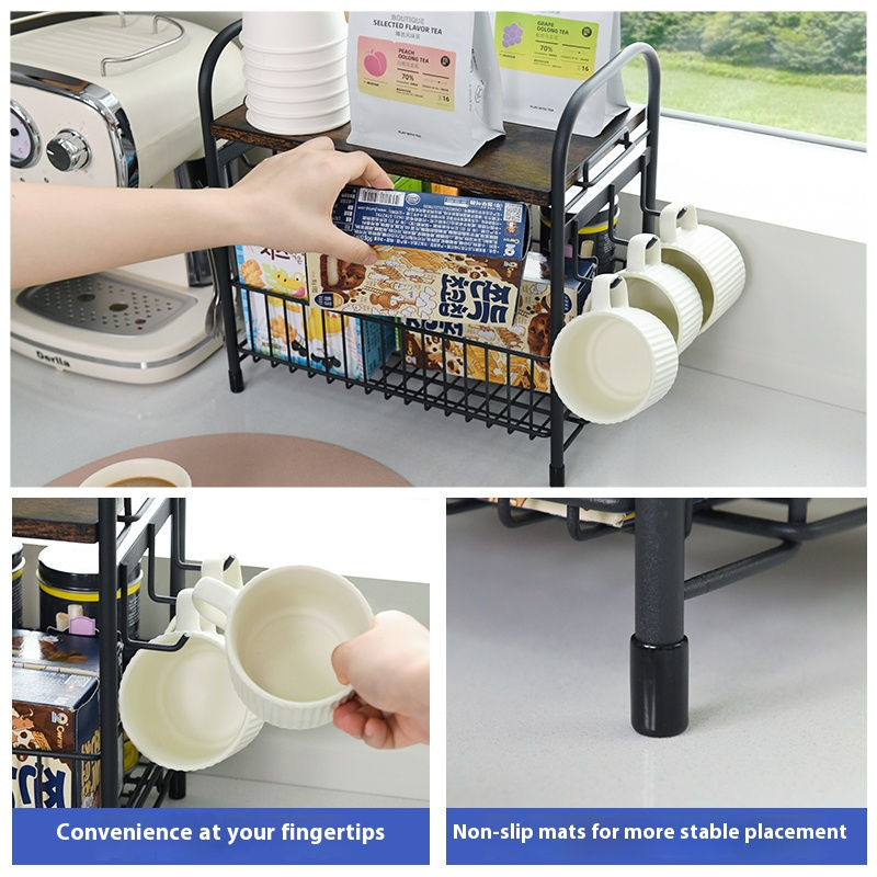 Kitchen organizer rack for small space storage