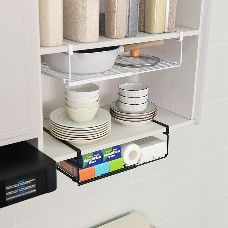 Kitchen storage rack for cabinet organization