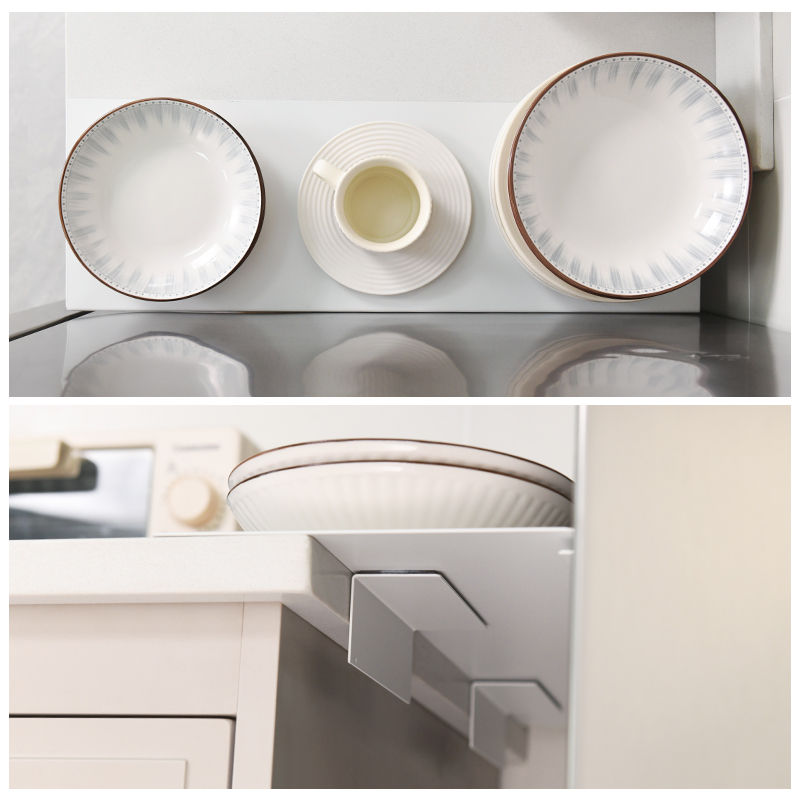 Space saving slim shelf for small apartment storage