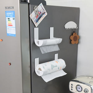 Magnetic fridge storage rack for kitchen organization