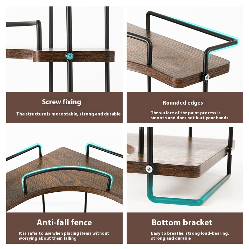 Space-saving storage rack designed for living room, ideal for organizing household items