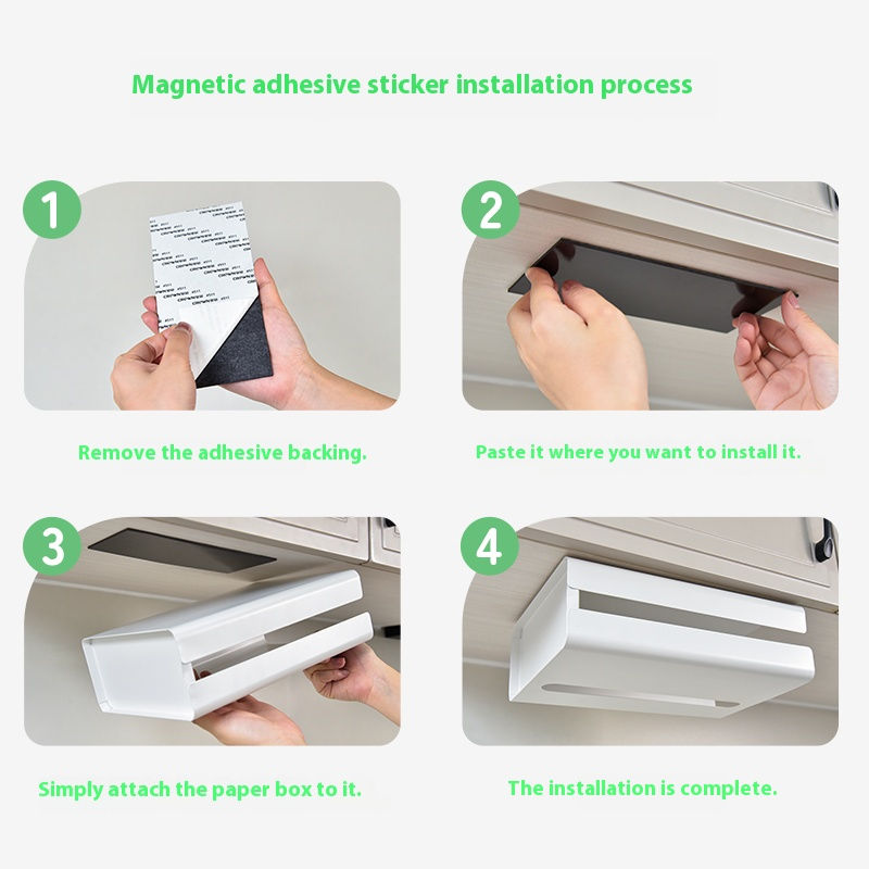 磁吸背胶安装流程