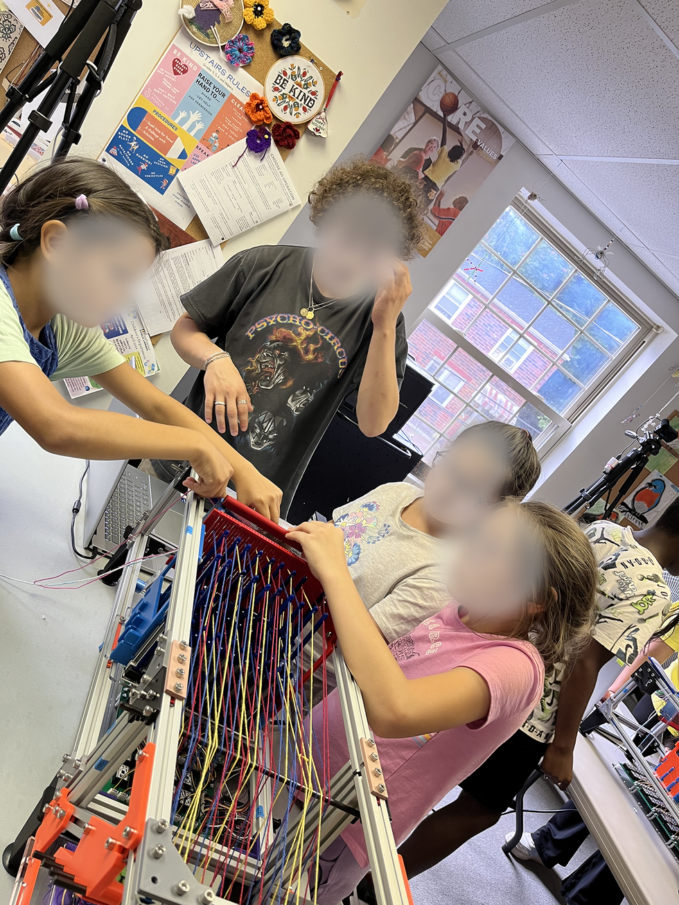 Pilot Test - Student's Building Loom w/ New Cuturally Relevant Curriculum