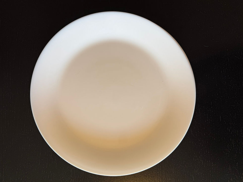Thumbnail: Set of 10 Plain White Coupe Porcelain Dinner Plates