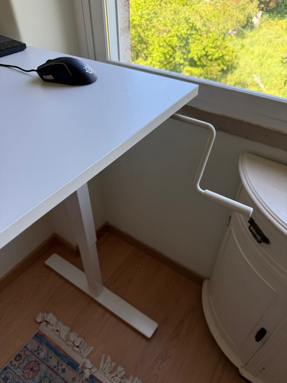 Thumbnail: IKEA TROTTEN Crank Sit Stand Desk 120x70 cm (White)