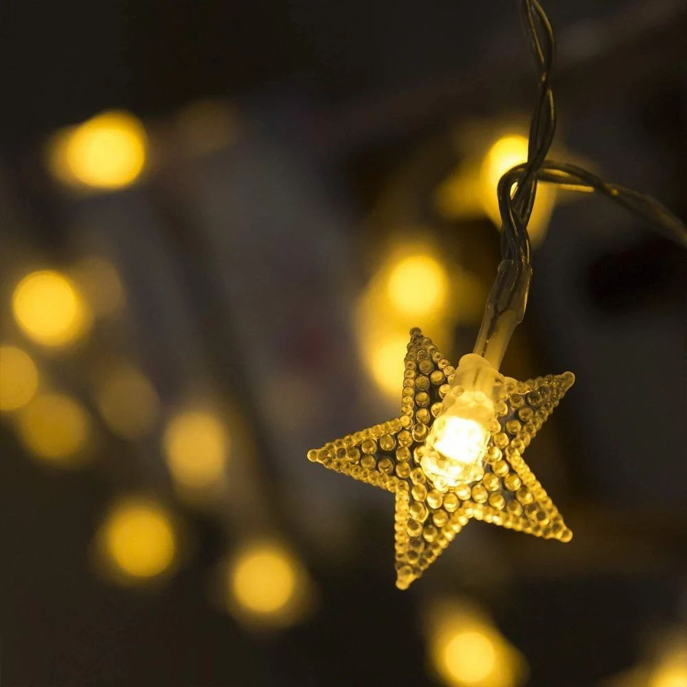 LED Fairy String Lights with 8-Function Controller and Star End-Cap