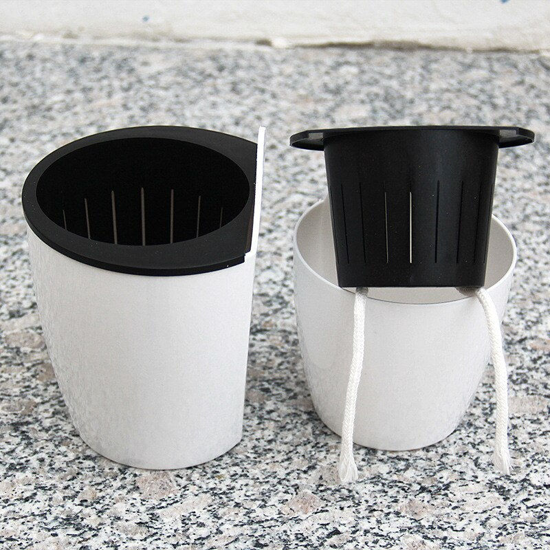 Large Green Plastic Self-Watering Plant Pot 7.5 L