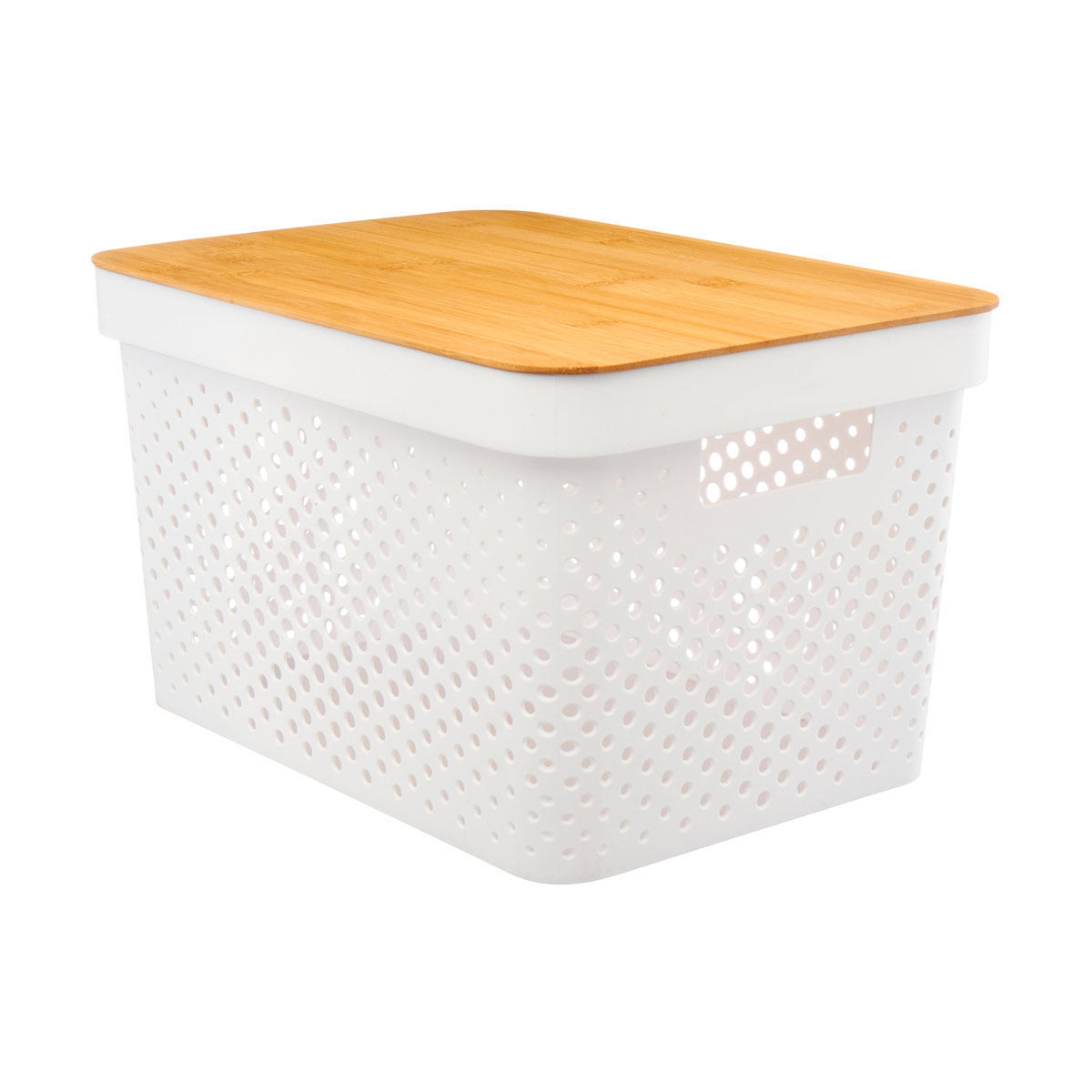 Large White Kitchen Bin with Lid
