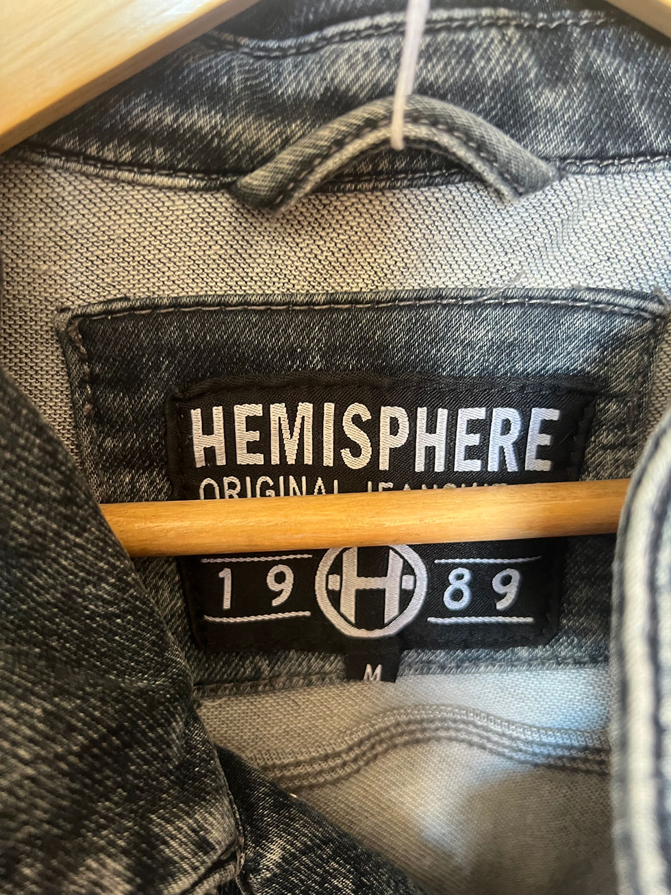 Thumbnail: Hemisphere Acid Wash Denim Jacket