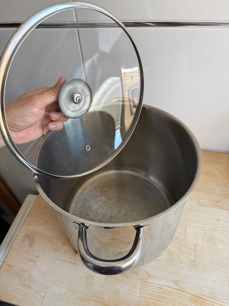 Thumbnail: Stainless Steel Stockpot with Glass Lid (~6 L)
