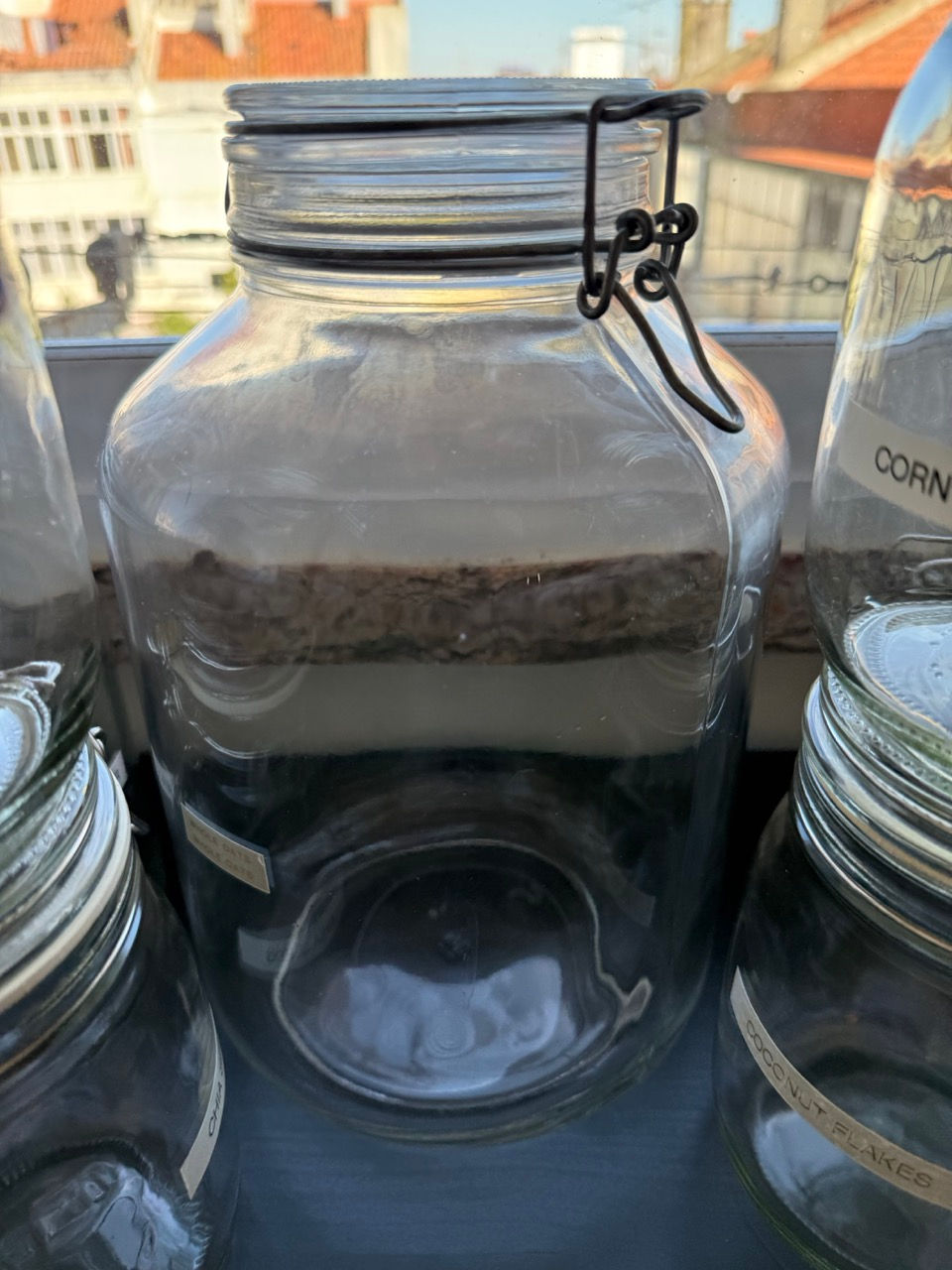Thumbnail: Lot of Glass Flip-Top Storage Jars (Multiple sizes)