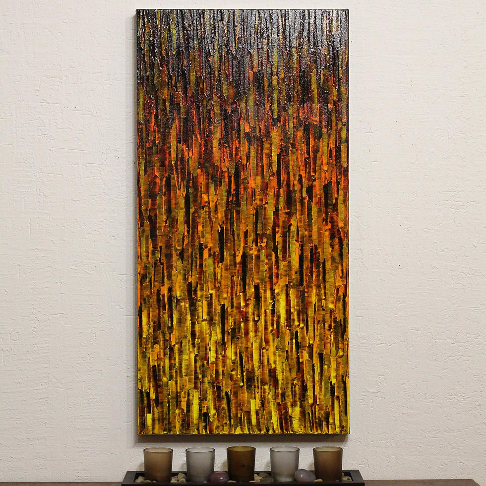 Miniatura: Peinture acrylique sur toile, art abstrait, vue en situation d'accroche