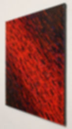 Miniature : Peinture abstraite couleur rouge violette vue de droite