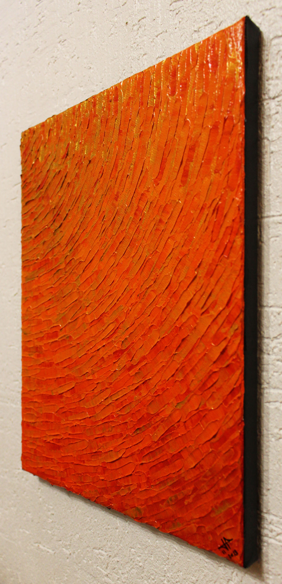 Miniatura: Pittura a spatola Quarto di brillantezza arancione